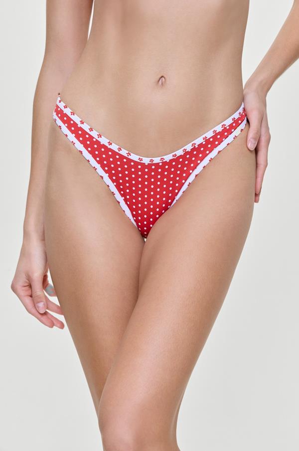 Red Polka Dot Print Dove Bottom