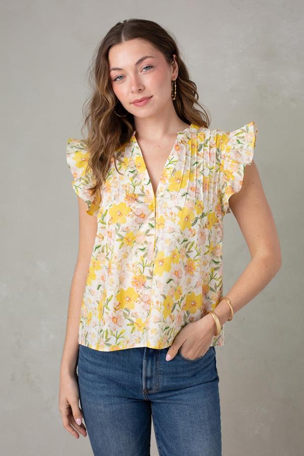 Stacey Printed Sleeveless Blouse