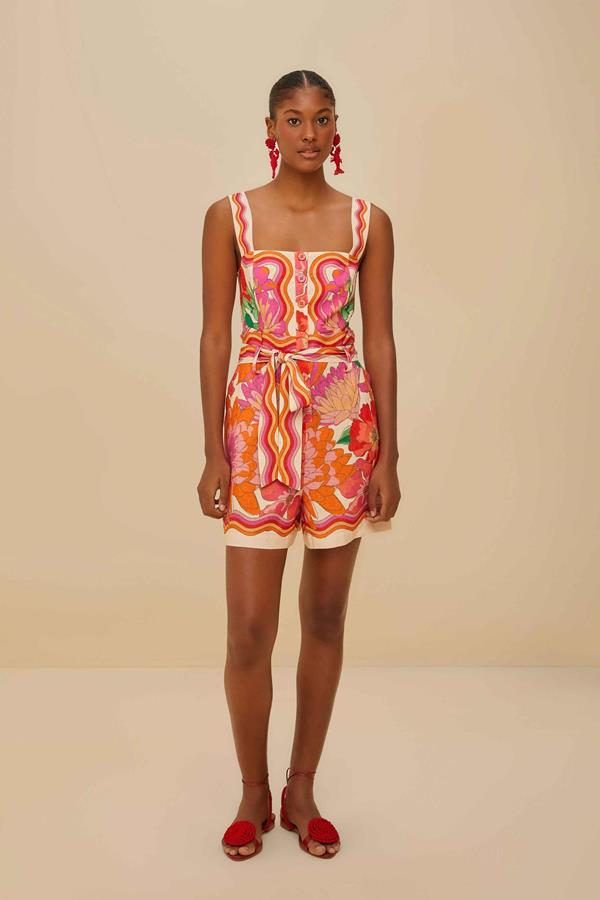 Spring Affair Beige Romper