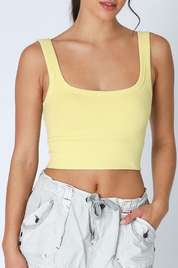 Chevron Rib Crop Top