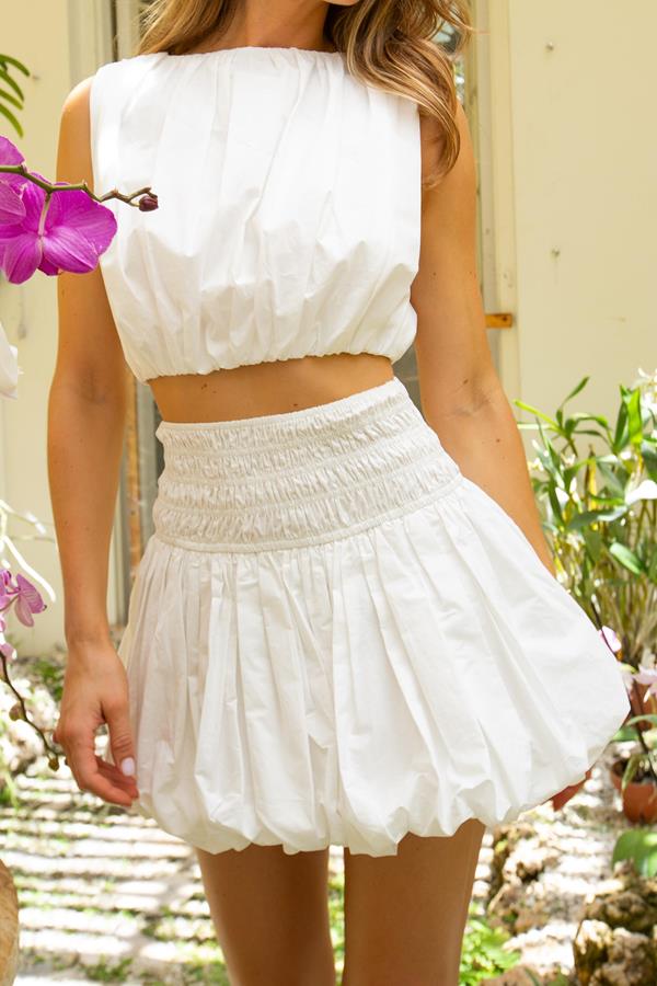 Poplin Mini Skirt