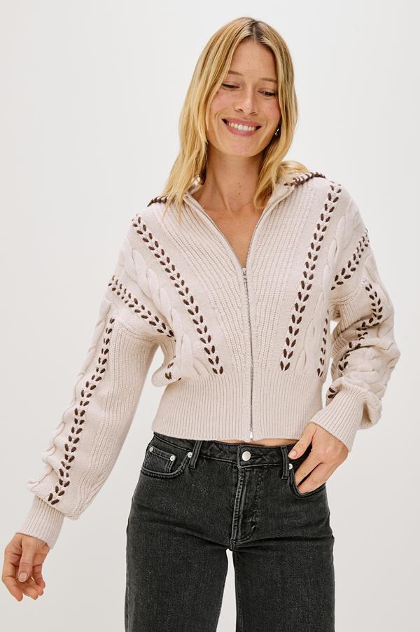 Lune Long Sleeve Zip Front