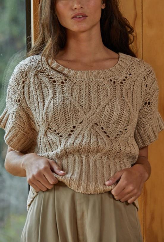 Cali Crochet Sweater Tee