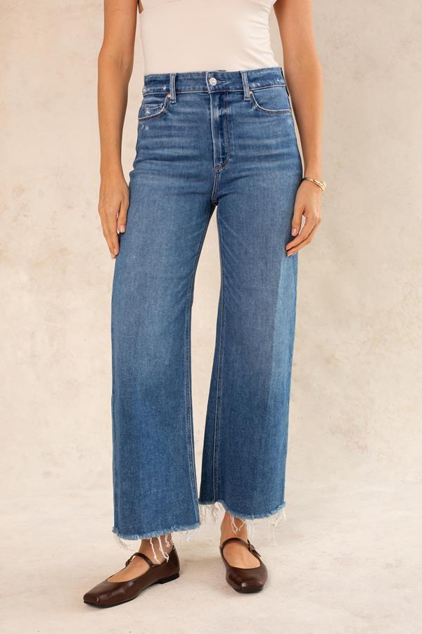 PAIGE X GEORGIE Anessa with Raw Hem in Rock Show Distressed