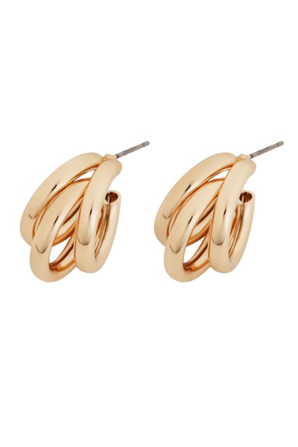Triple Faux Hoop Earrings