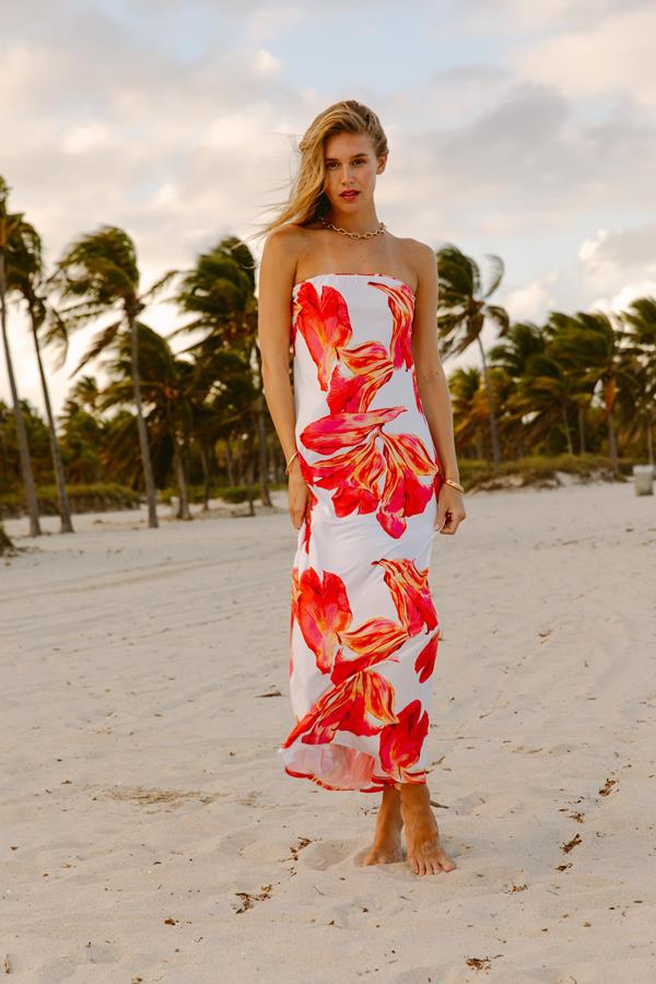 Flora Tube Maxi Dress