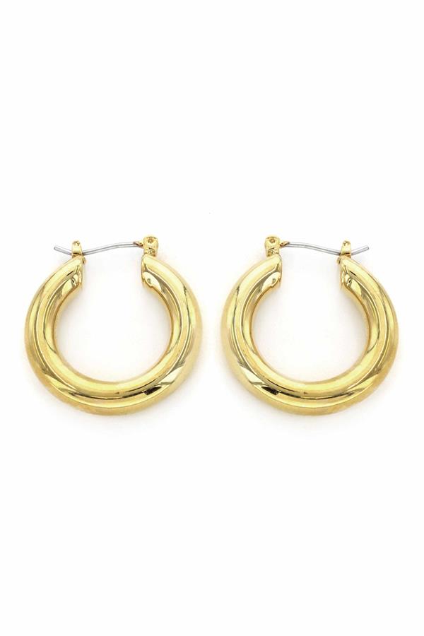 Gold Hinge Hoop Earrings