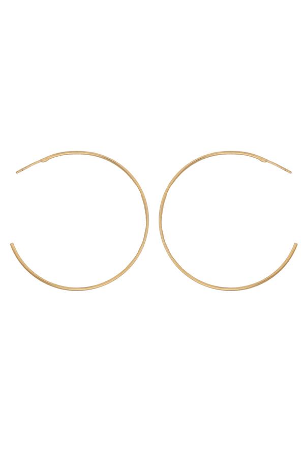 2 In Earring Metal In Hoop Gold