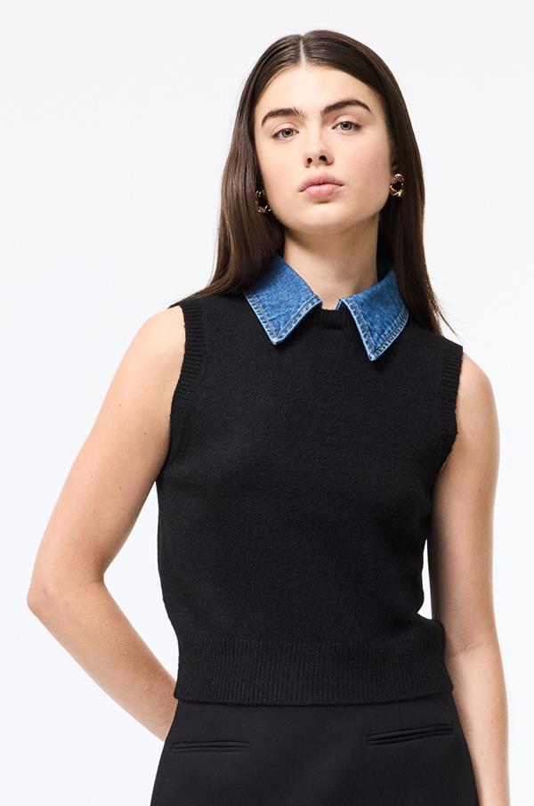 Ellie Knit Collared Vest