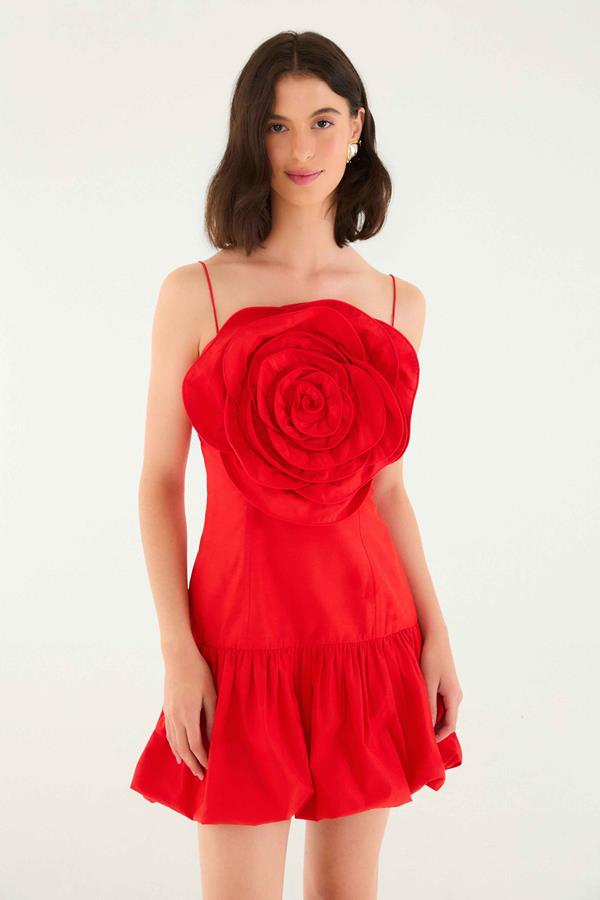 Red Balloon Mini Dress