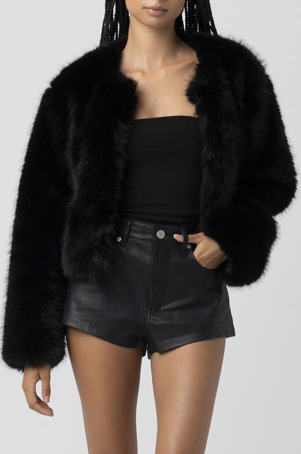 Faux Fur Crop Jacket