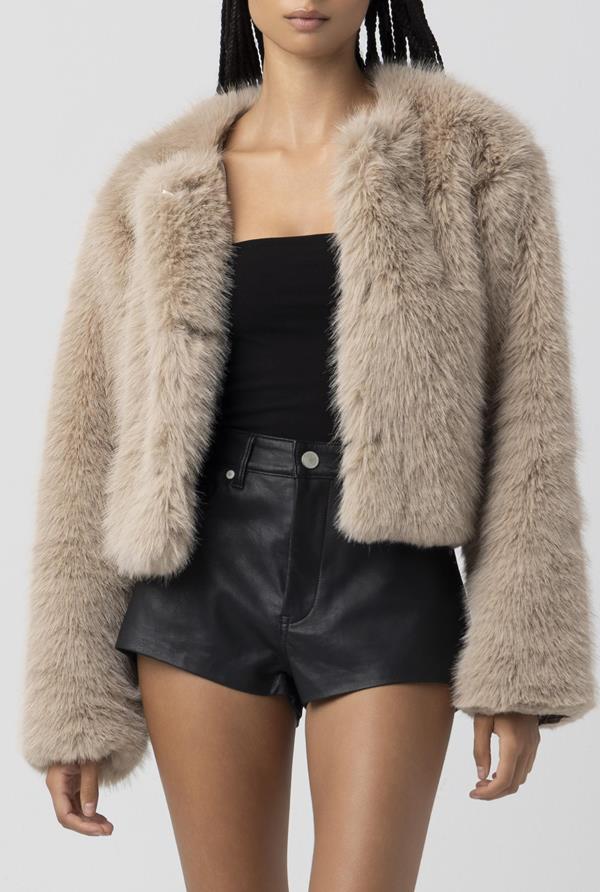 Faux Fur Crop Jacket
