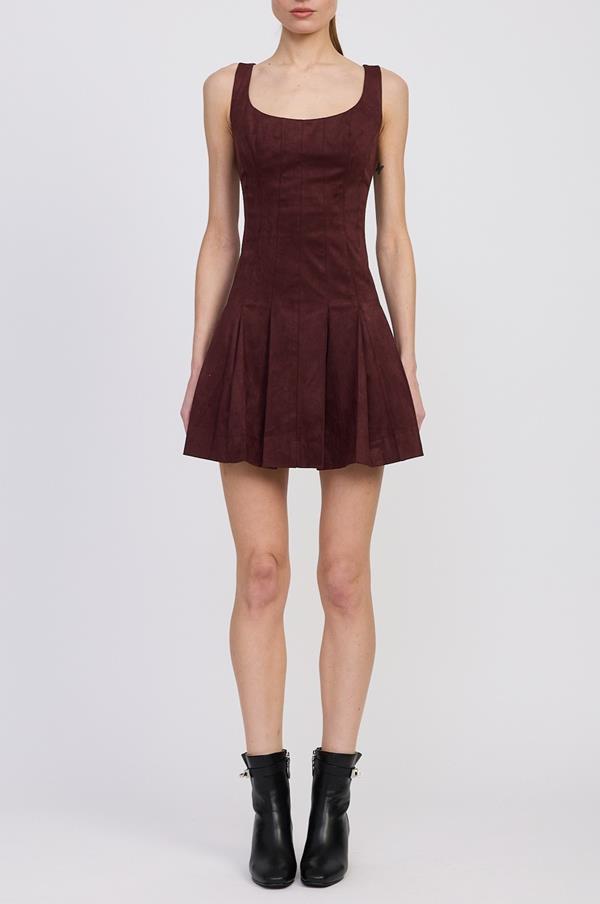 Delphine Pleated Mini Dress
