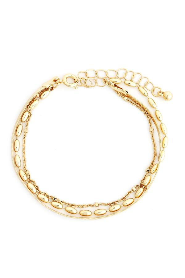 Rachel Triple Chain Bracelet