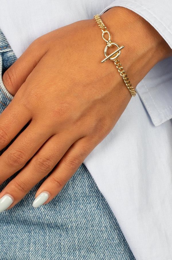 Chunky Cuban Toggle Bracelet