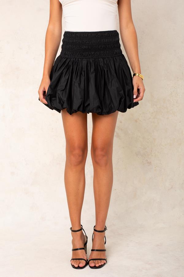 Drop Waist Mini Skirt Poplin Bubble