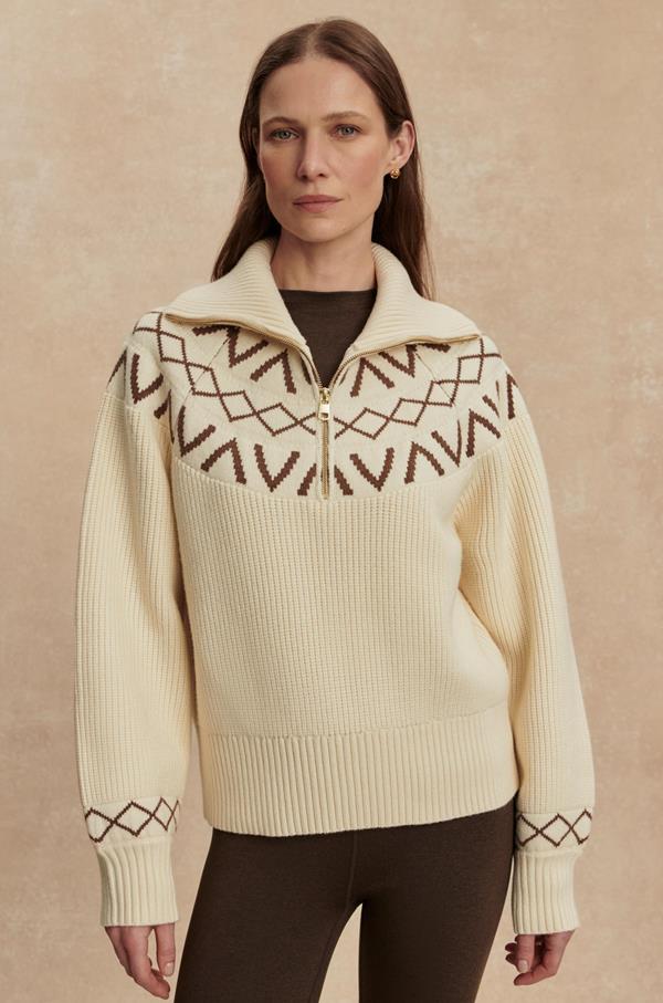 Sigrid Fairsle Half Zip Knit