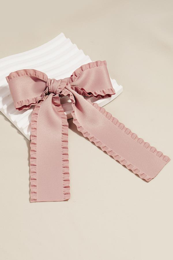 Pink Ribbed Bow