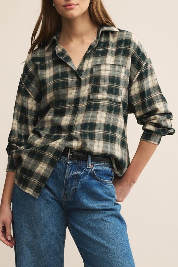 River Laid Button Up