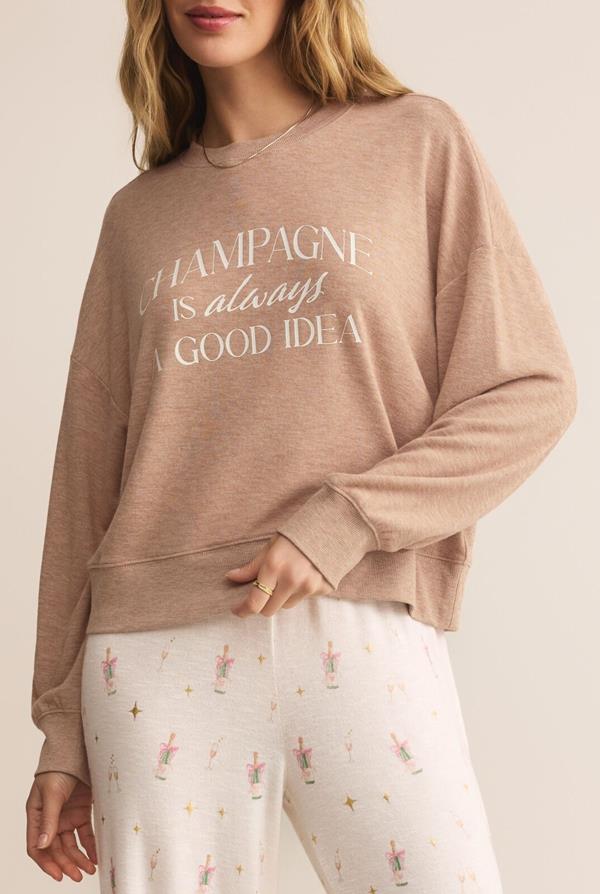 Champagne Long Sleeve Top