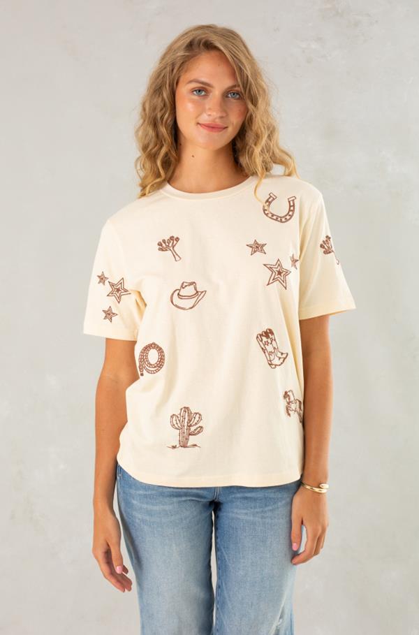 Wild West Embroidered Tee