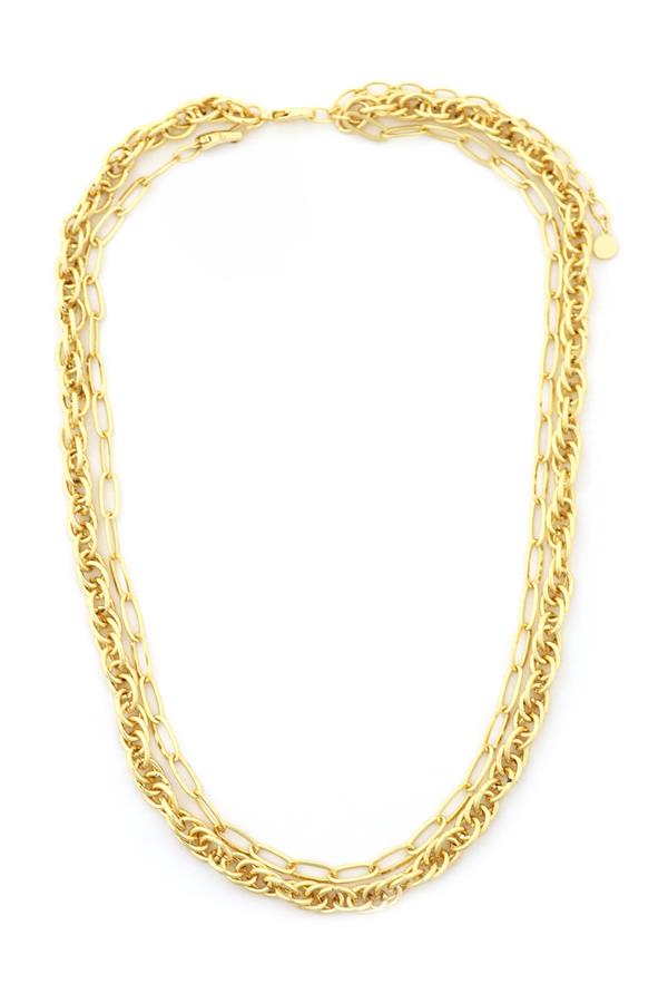 16 In 2 Layer Neck Gold Chain Design