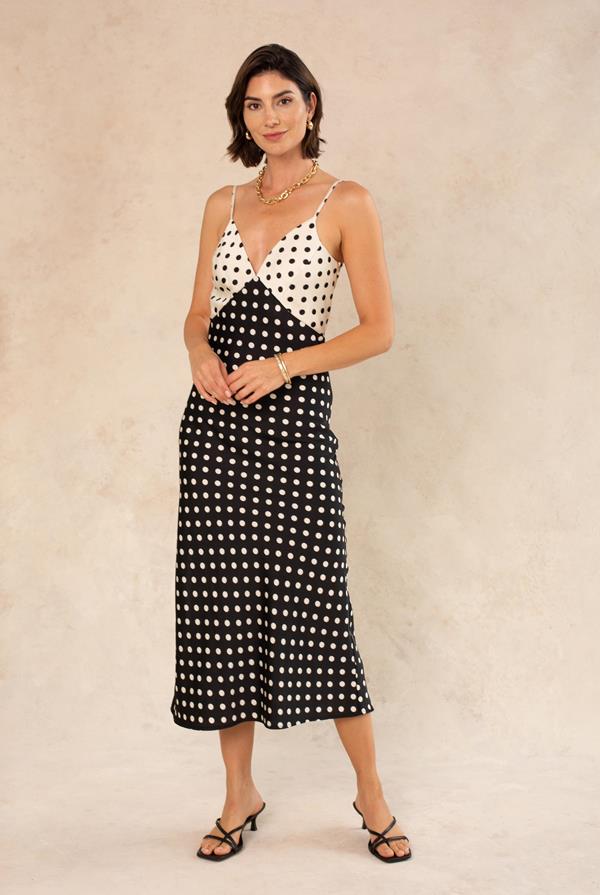 Abba Satin Slip Midi Dress