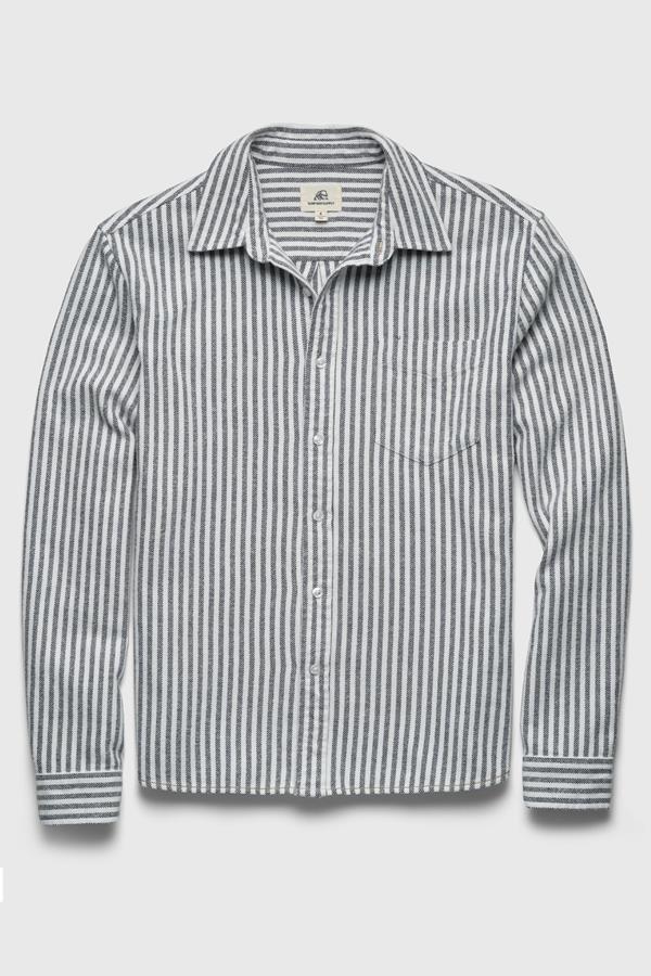 Brian Brushed Cotton Twill Stripe Shirt