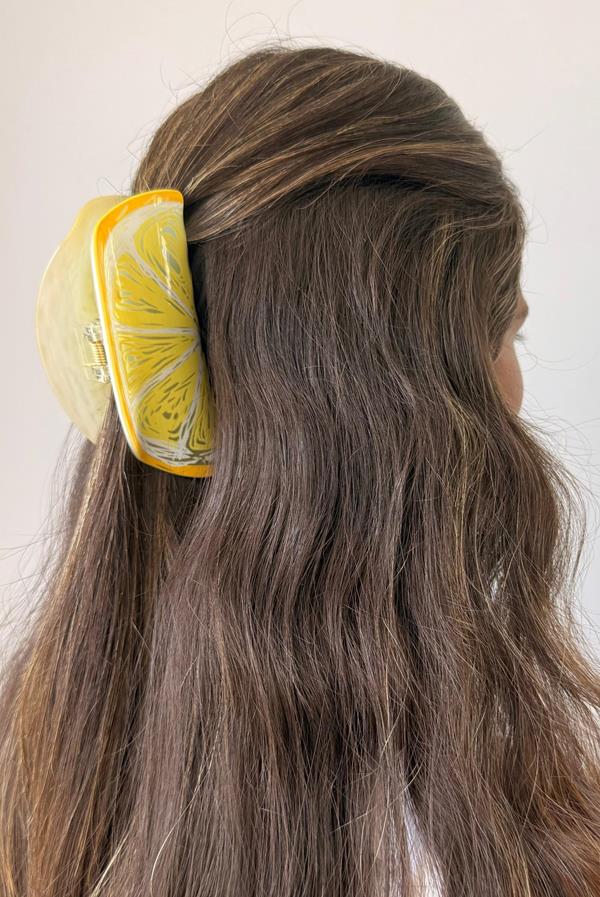 Lemon Slice Hair Claw Clip