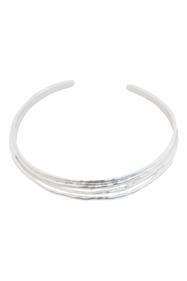 Crinkle Cuff Brass- Silver