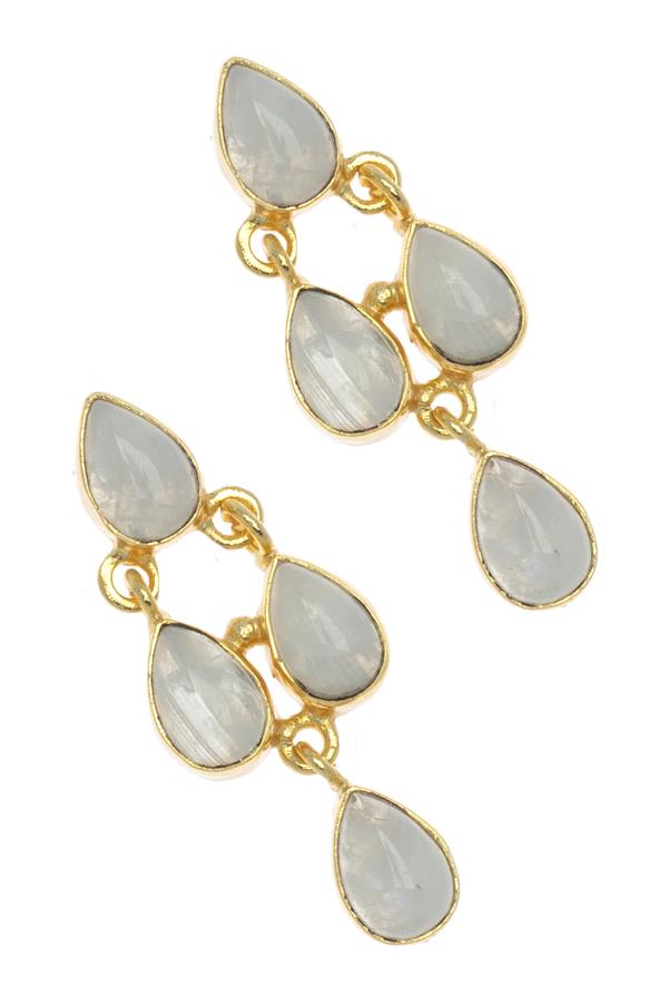 Statement Stone Tiered Earring