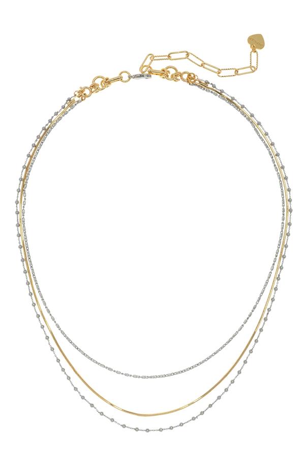 Two Toned Three Tier Necklace