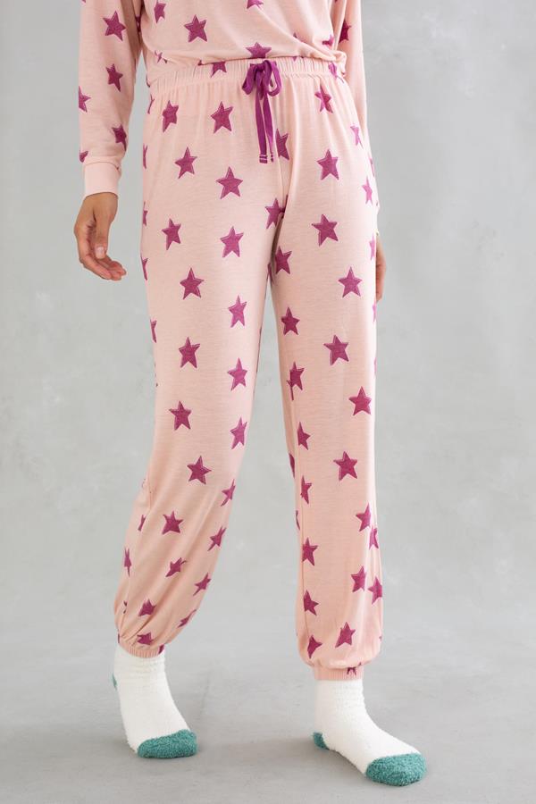 Soft Pink Stars Jogger