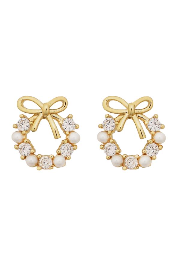 Holiday Wreath Stud