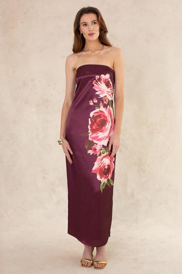 Sienna Strapless Column Midi Dress