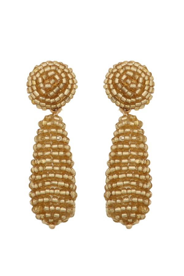 2 In Ear Post Teardrop Beaded