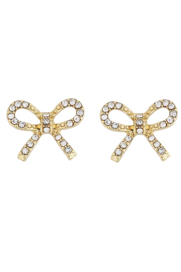 Pave Bow Stud