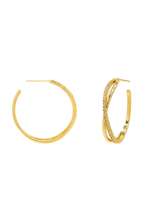 Twist Pave Hoop