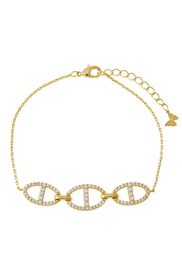 Pave Multi Mariner Chain Bracelet