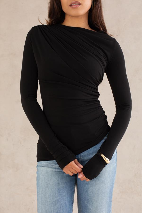 Lila Long Sleeve Gathered Shoulder