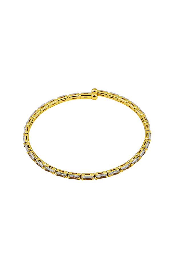 7 In Flex Cuff Gold With Baguette