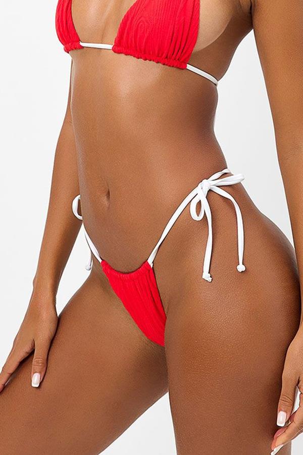 Flame Tia Textured String Bikini Bottom