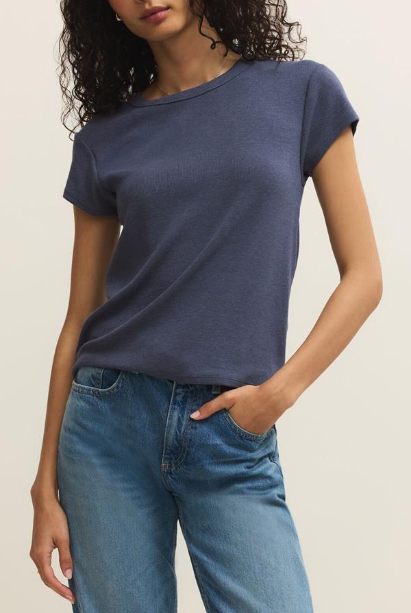 Renae Rib Short Sleeve Top