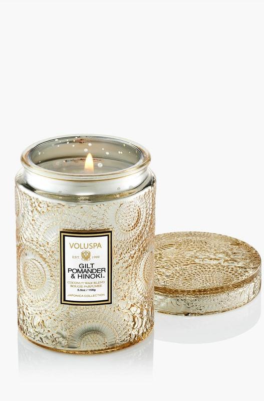 Gilt Pomander & Hinoki Small Jar