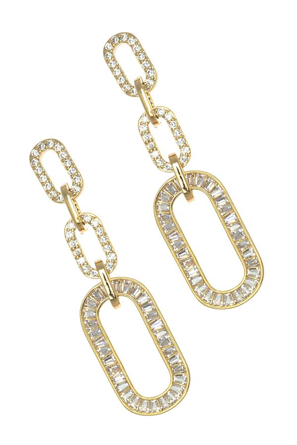 Triple Chain Link Earring