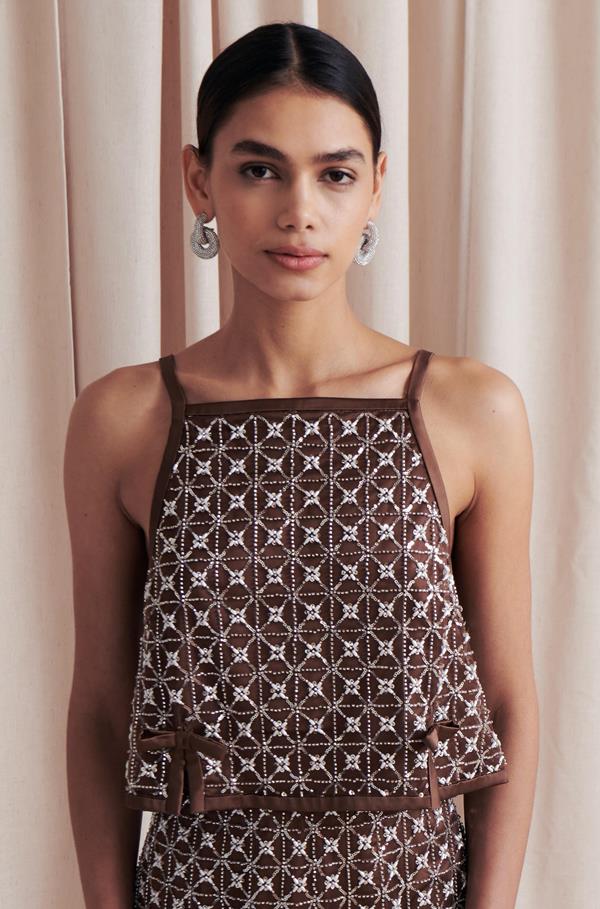 Sadie Daisy Bead Sequin Top