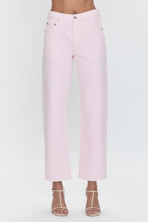 Lexi Mid Rise Bowed Straight