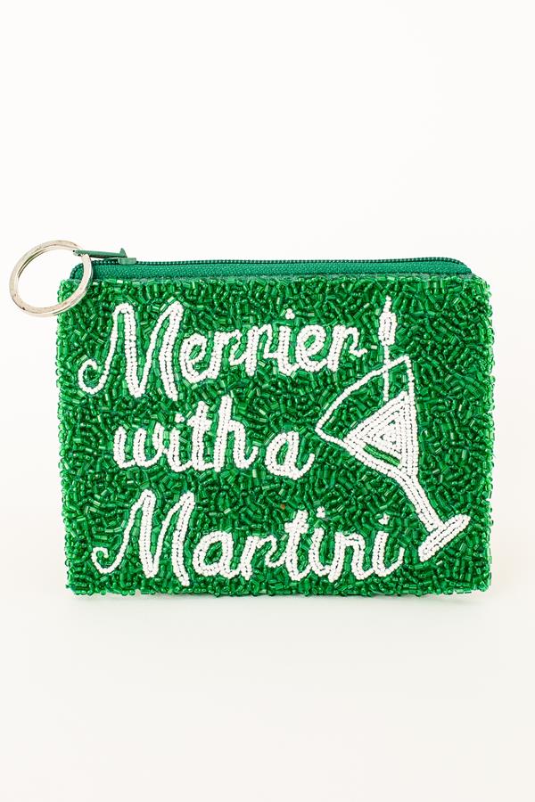 Merrier With A Martini Coin Purse