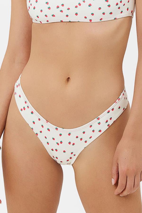 Strawberry Cream Terry Hipster Bikini Bottom