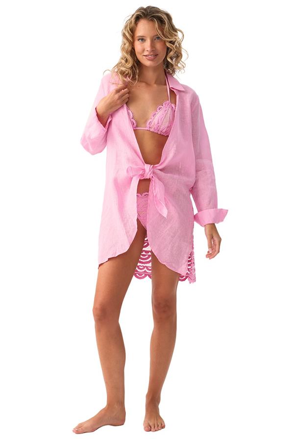 Pink Lace Millie Tie Tunic
